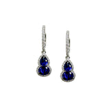 Sapphire Gourd Diamond Earrings-Sapphire Gourd Diamond Earrings - SETIJ00984