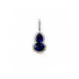 Sapphire Gourd Diamond Pendant on Chain-Sapphire Gourd Diamond Pendant on Chain - SNTIJ00679