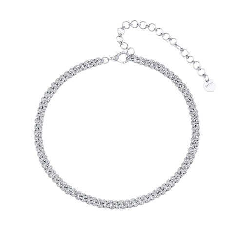 SHAY Diamond Pave Mini Link Necklace-SHAY Diamond Pave Mini Link Necklace - SN59 - WG