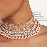 SHAY Diamond Pave Mini Link Necklace-SHAY Diamond Pave Mini Link Necklace - SN59 - WG