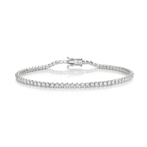 SHAY Diamond Single Line Thread Bracelet-SHAY Diamond Single Line Thread Bracelet - SB375 - DIA - WG