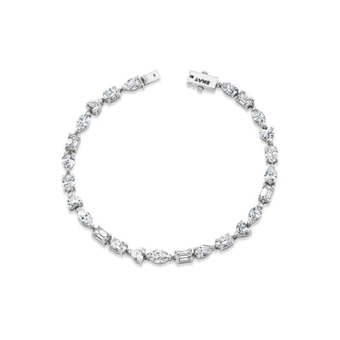 SHAY Mini Mixed Diamond Tennis Bracelet-SHAY Mini Mixed Diamond Tennis Bracelet - SB451 - WG