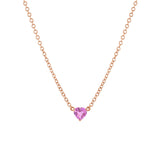 SHAY Pink Sapphire Baby Heart Necklace-SHAY Pink Sapphire Baby Heart Necklace - SN319 - PS - RG