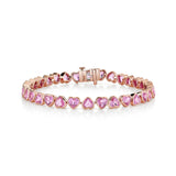 SHAY Pink Sapphire Bezel Heart Tennis Bracelet-SHAY Pink Sapphire Bezel Heart Tennis Bracelet - SB421-R