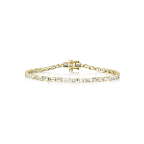 Shy Creation Bailey Diamond Baguette Bezel Tennis Bracelet 2.2CT-Shy Creation Bailey Diamond Baguette Bezel Tennis Bracelet 2.2CT - SC22009085