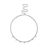 Shy Creation Colette Diamond Pear Link Necklace-Shy Creation Colette Diamond Pear Link Necklace - SC55022775