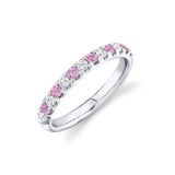 Shy Creation Diamond 0.30 CT & Pink Sapphire 0.30 CT Band-Shy Creation Diamond 0.30 CT & Pink Sapphire 0.30 CT Band - SC22005291