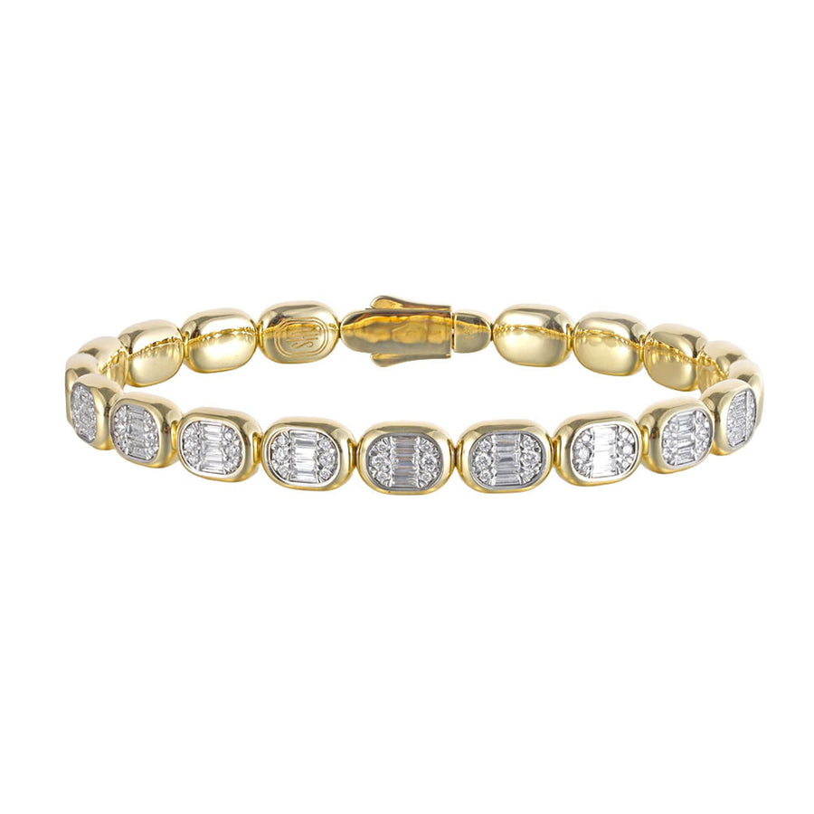Shy Creation Diamond Baguette Bangle 1.00 CT - B22001075V4ZS