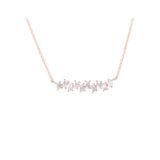 Shy Creation Diamond Baguette Bar Necklace 0.25 CT-Shy Creation Diamond Baguette Bar Necklace 0.25 CT - SC55006326