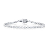 Shy Creation Diamond Baguette Bezel Tennis Bracelet 2.20 CT-Shy Creation Diamond Baguette Bezel Tennis Bracelet 2.20 CT