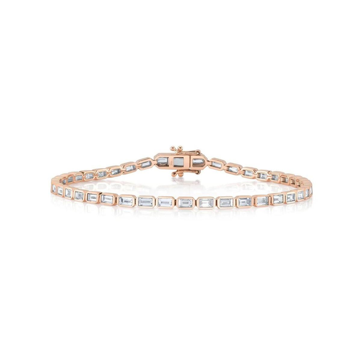 Shy Creation Diamond Baguette Bezel Tennis Bracelet - SC22009086
