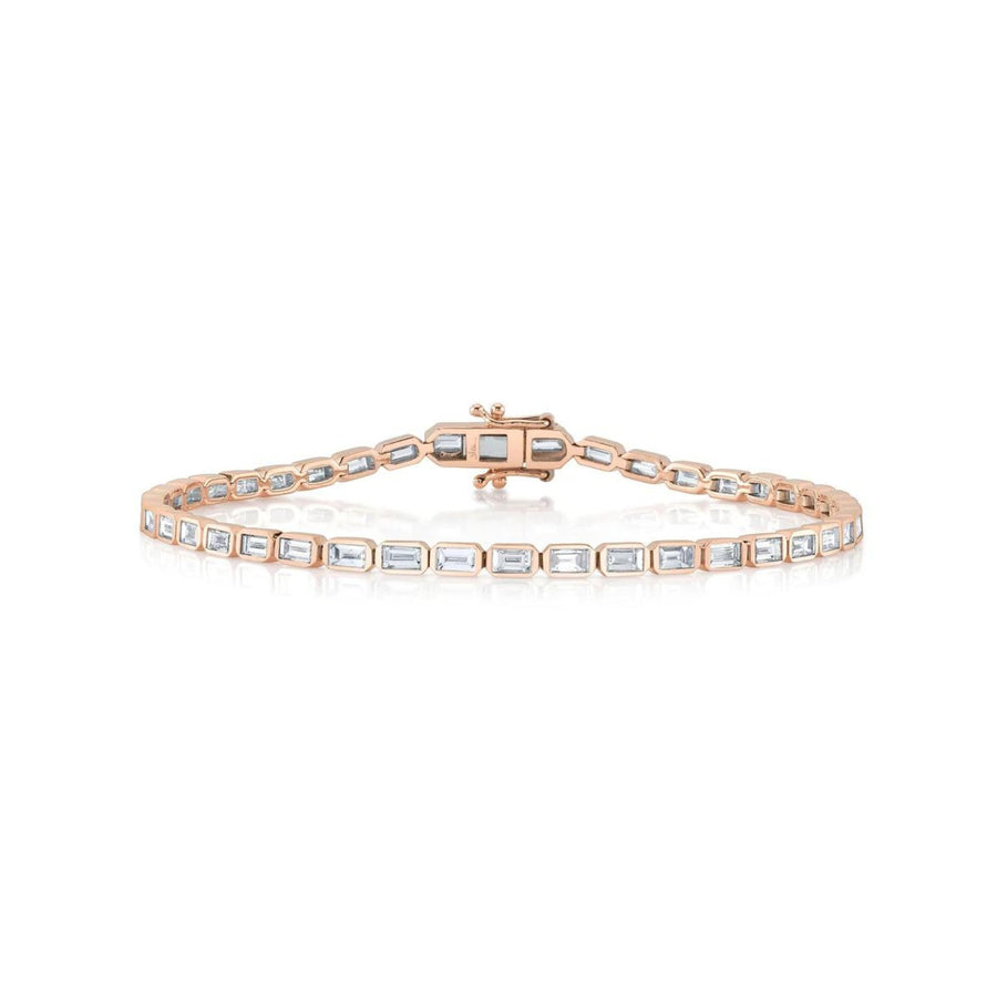 Shy Creation Diamond Baguette Bezel Tennis Bracelet - SC22009086