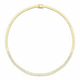 Shy Creation Diamond Baguette Bezel Tennis Necklace 3.01 CT-Shy Creation Diamond Baguette Bezel Tennis Necklace 3.01 CT - SC22009106Z17