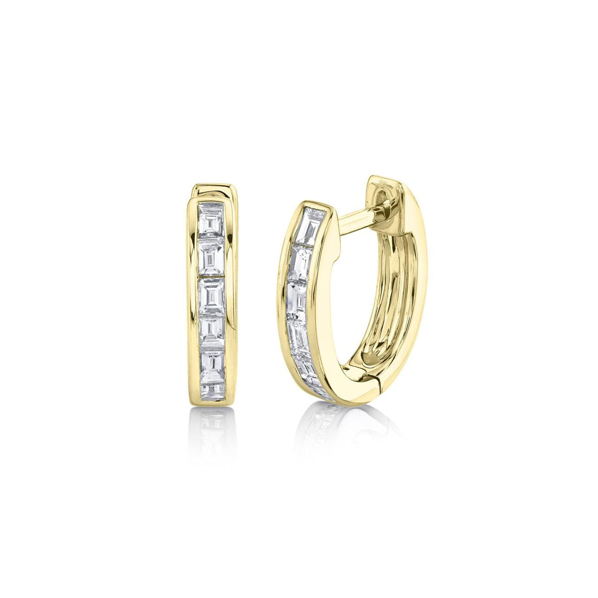 Shy Creation Diamond Baguette Huggie Earrings 0.33 CT - SC55009022V2