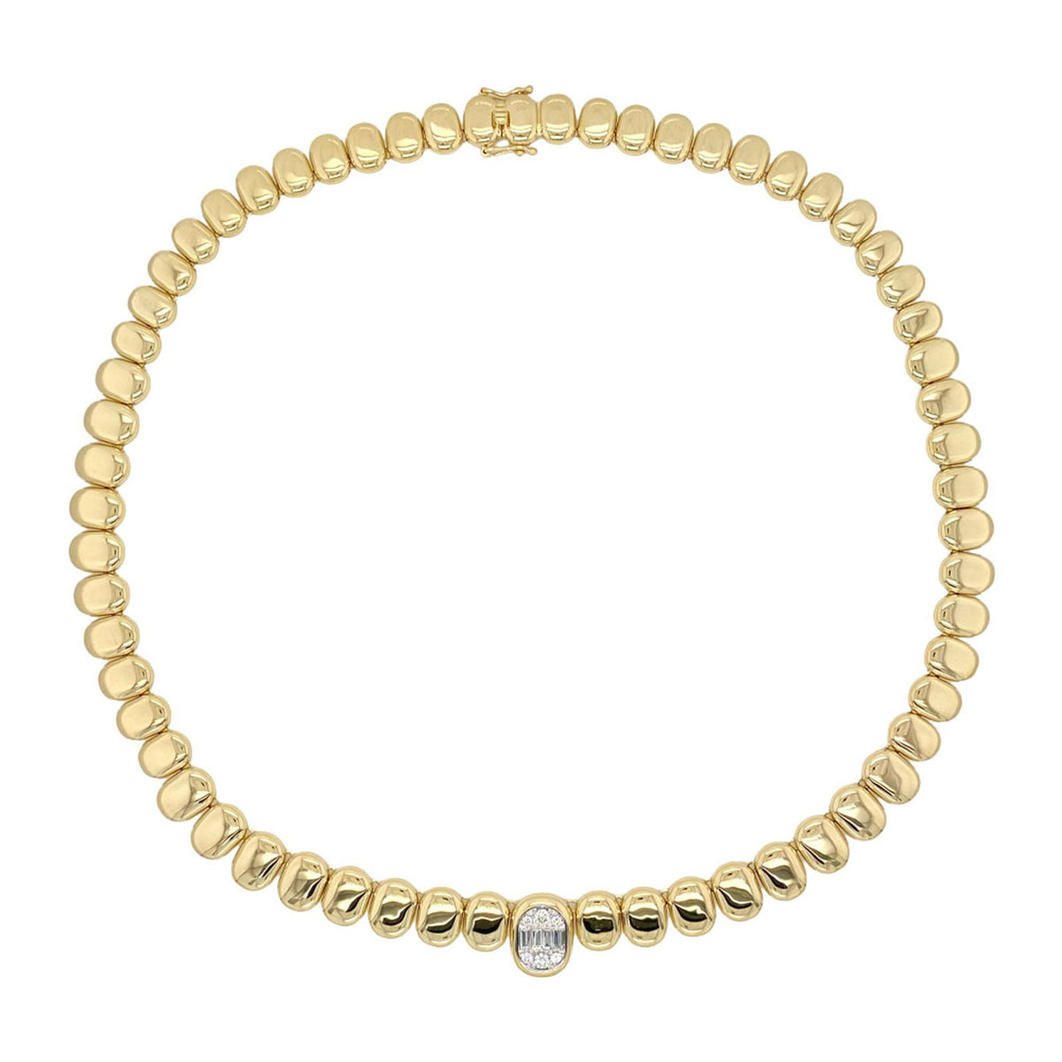 Shy Creation Diamond Baguette Necklace 0.55 CT - B22001069Z18