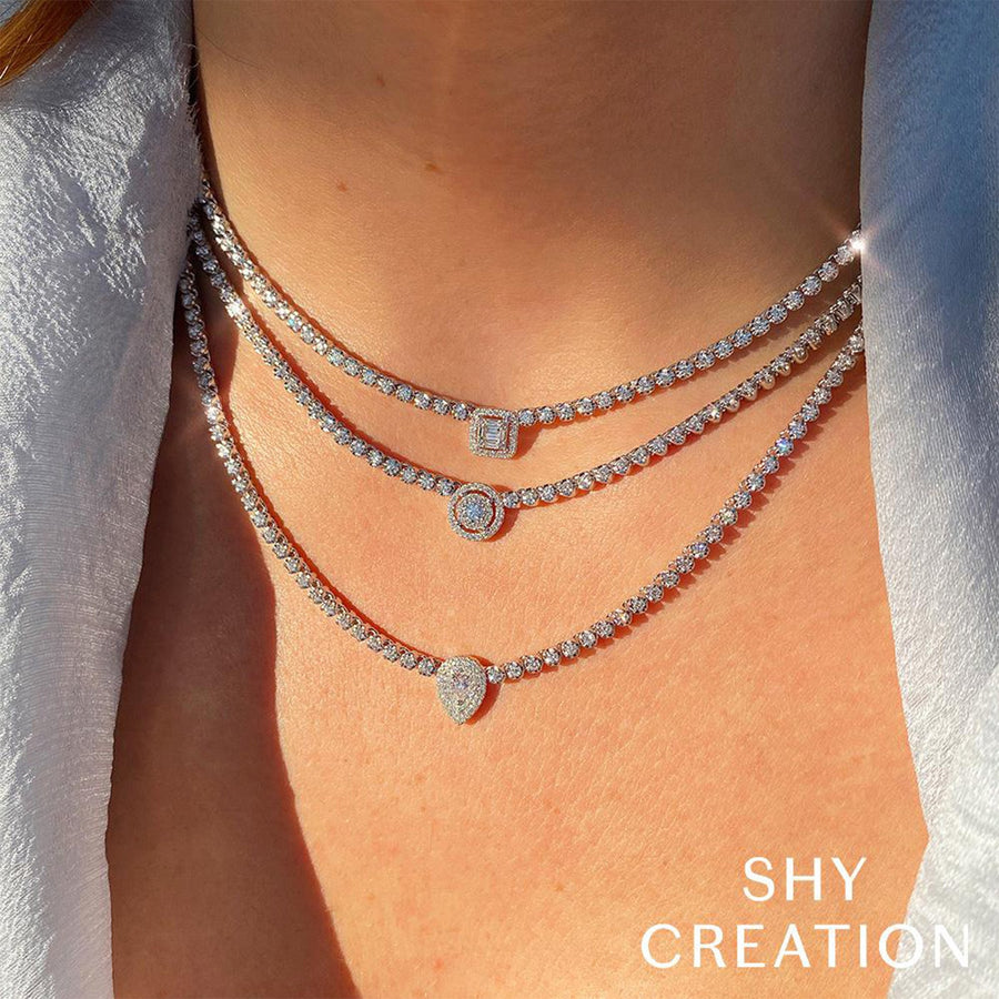 Shy Creation Diamond Baguette Necklace 1.23 CT - SC55019993