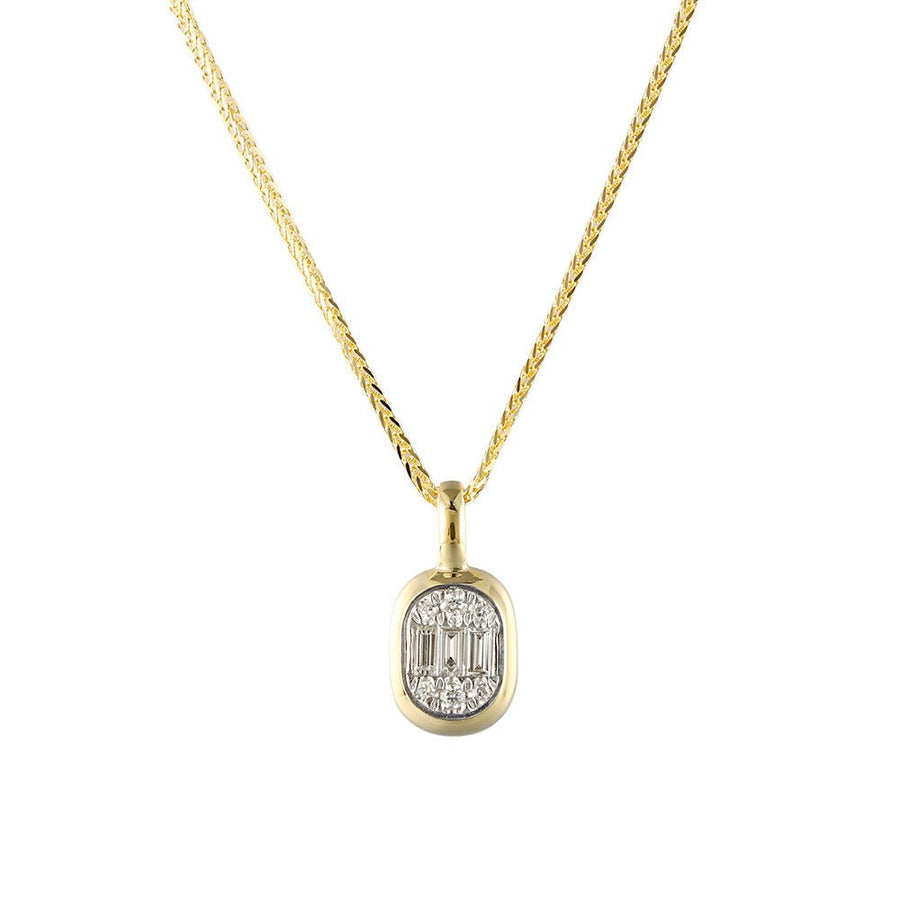 Shy Creation Diamond Baguette Pendant Necklace 0.55 CT - B22001013
