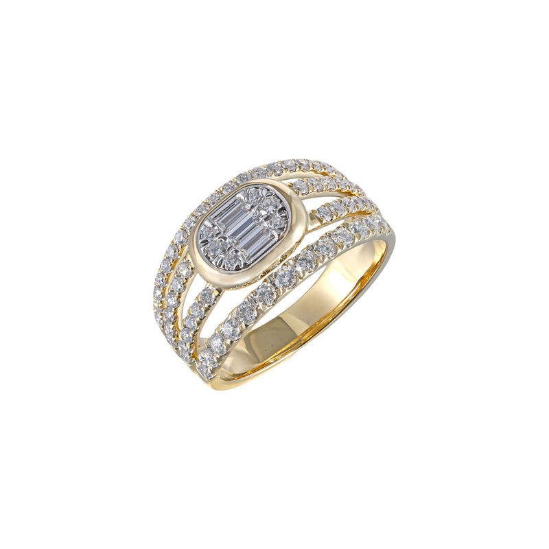 Shy Creation Diamond Baguette Ring 0.98 CT-Shy Creation Diamond Baguette Ring 0.98 CT - B22001565V3