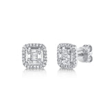 Shy Creation Diamond Baguette Stud Earrings 0.43 CT-Shy Creation Diamond Baguette Stud Earrings 0.43 CT - SC55010017