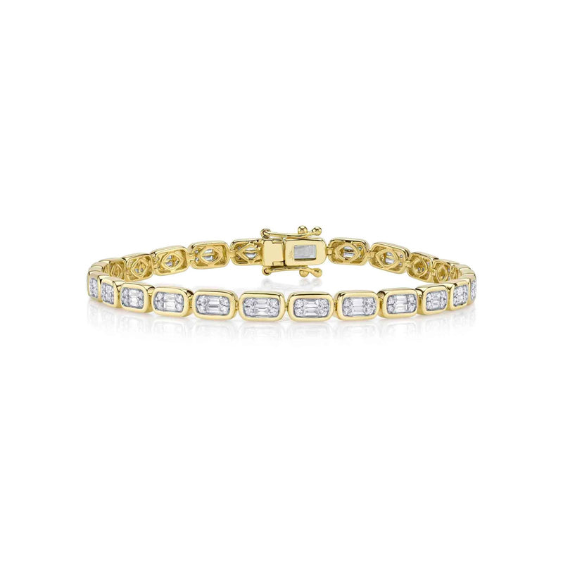 Shy Creation Diamond Baguette Tennis Bracelet 1.53CT-Shy Creation Diamond Baguette Tennis Bracelet 1.53CT - SC55027000RD