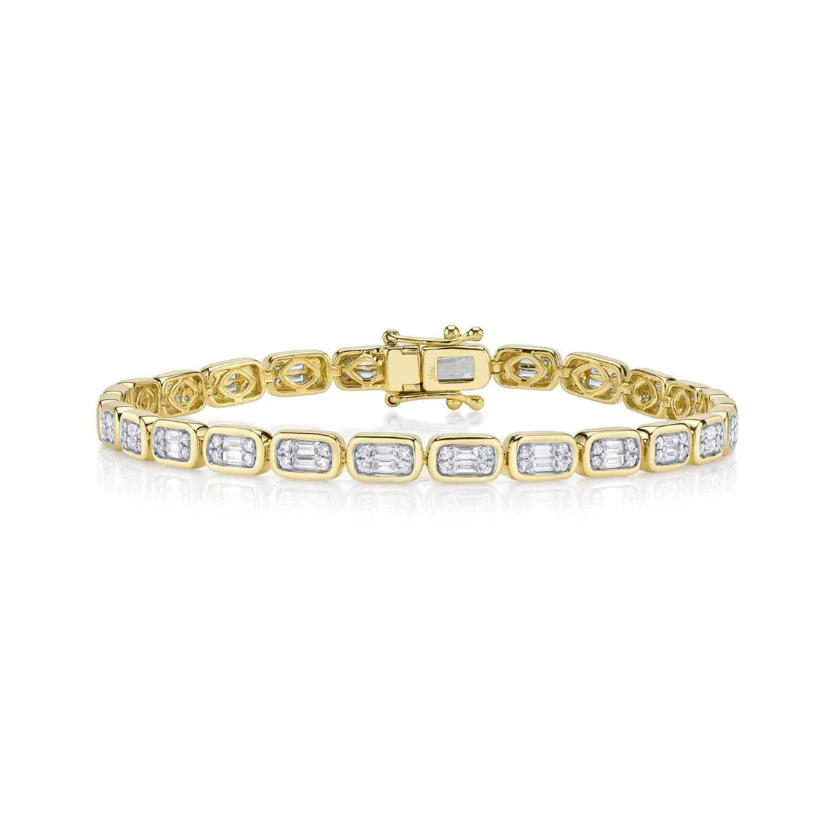 Shy Creation Diamond Baguette Tennis Bracelet 1.53CT - SC55027000RD