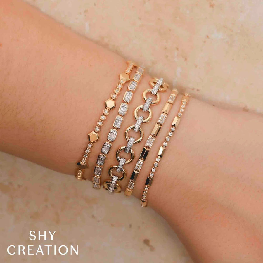 Shy Creation Diamond Baguette Tennis Bracelet 1.53CT - SC55027000RD