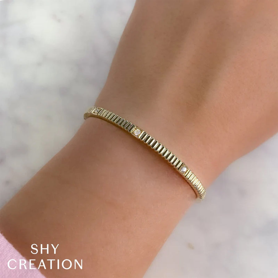 Shy Creation Diamond Bangle - SC22009466ZS