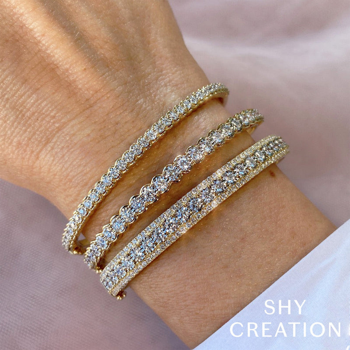 Shy Creation Diamond Bangle - SC55022764ZS