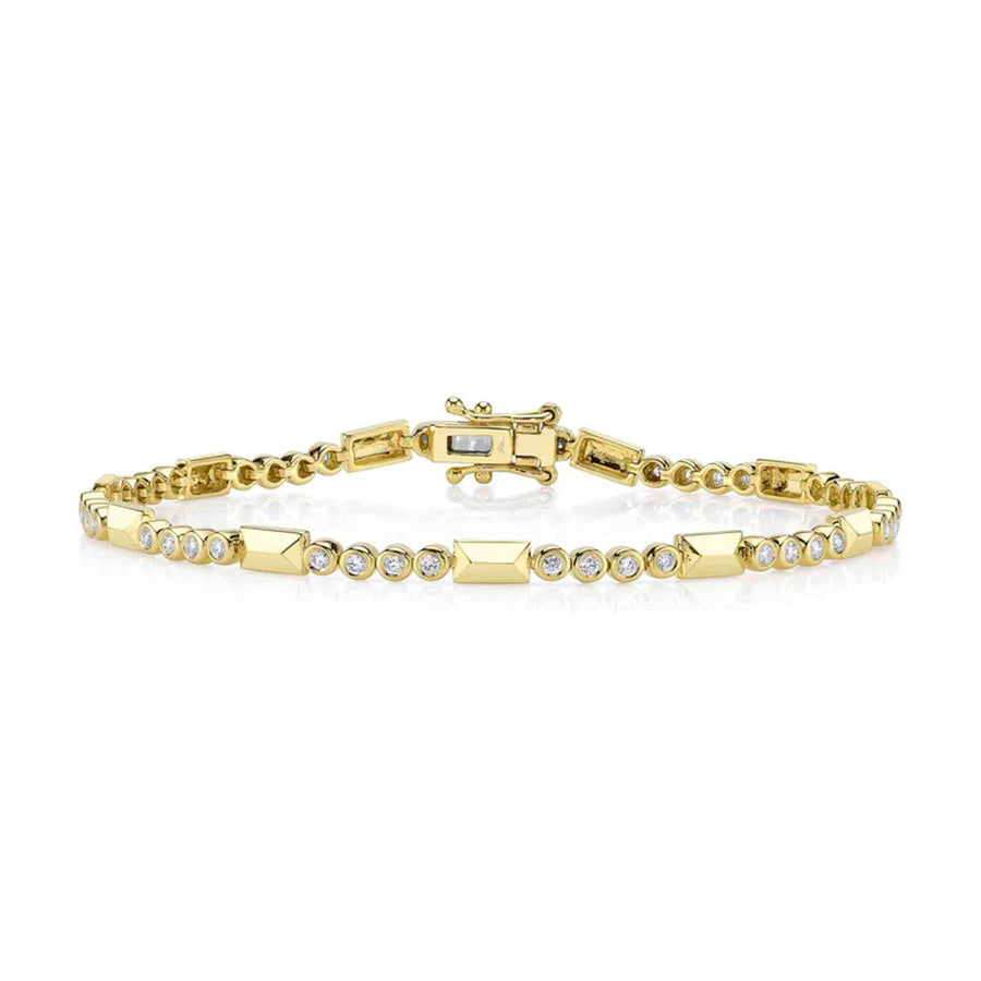 Shy Creation Diamond Bezel Geo Cut Bracelet 0.54 CT - SC55027046