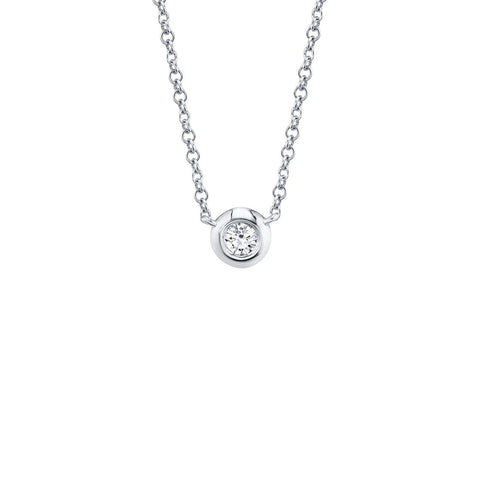 Shy Creation Diamond Bezel Necklace 0.05 CT-Shy Creation Diamond Bezel Necklace 0.05CT - SC55003228