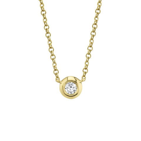 Shy Creation Diamond Bezel Necklace 0.05CT-Shy Creation Diamond Bezel Necklace 0.05CT SC55003229