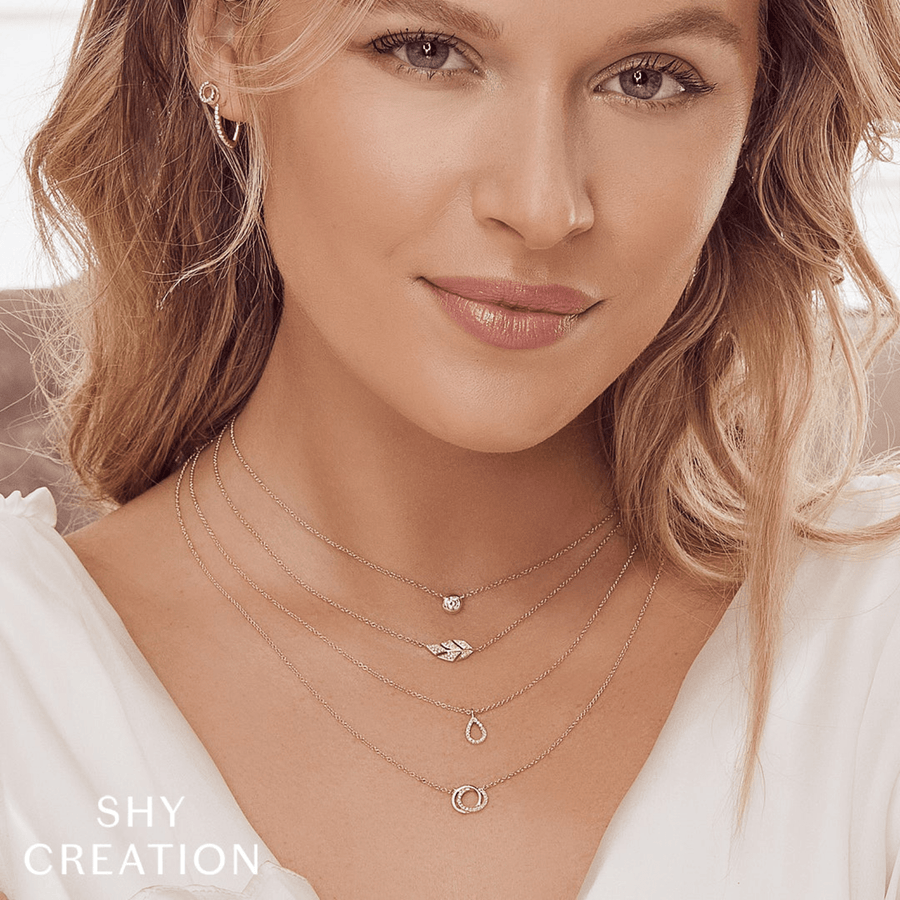 Shy Creation Diamond Bezel Necklace 0.20 CT - SC55012540