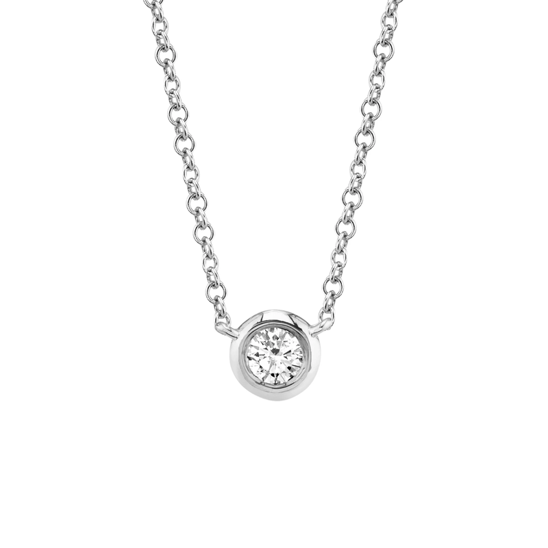 Shy Creation Diamond Bezel Necklace 0.20 CT-Shy Creation Diamond Bezel Necklace 0.20 CT - SC55012540