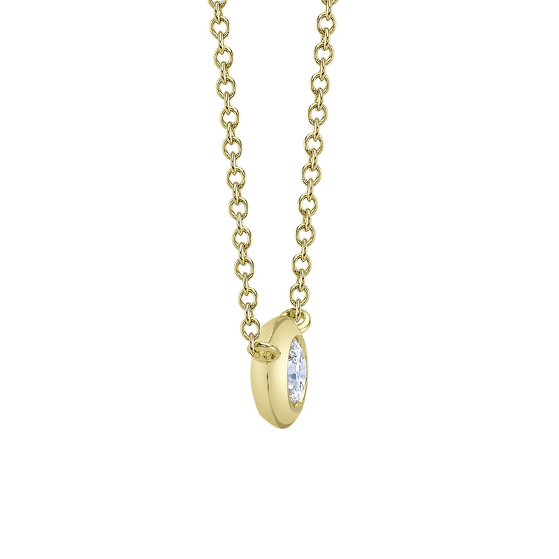 Shy Creation Diamond Bezel Necklace 0.20 CT-Shy Creation Diamond Bezel Necklace 0.20 CT - SC55012541