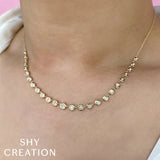 Shy Creation Diamond Bezel Necklace 0.60 CT-Shy Creation Diamond Bezel Necklace 0.60 CT - SC55025632