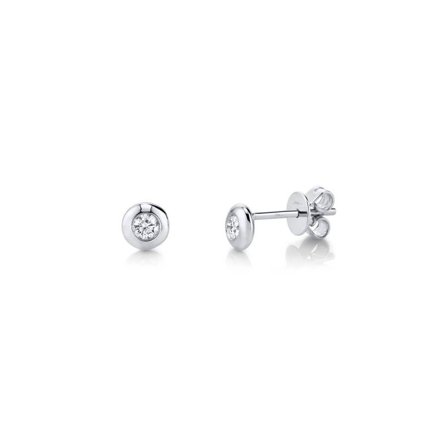 Shy Creation Diamond Bezel Stud Earrings 0.22 CT - SC55004063