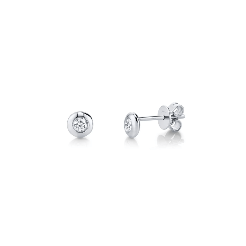 Shy Creation Diamond Bezel Stud Earrings 0.22 CT-Shy Creation Diamond Bezel Stud Earrings 0.22 CT - SC55004063