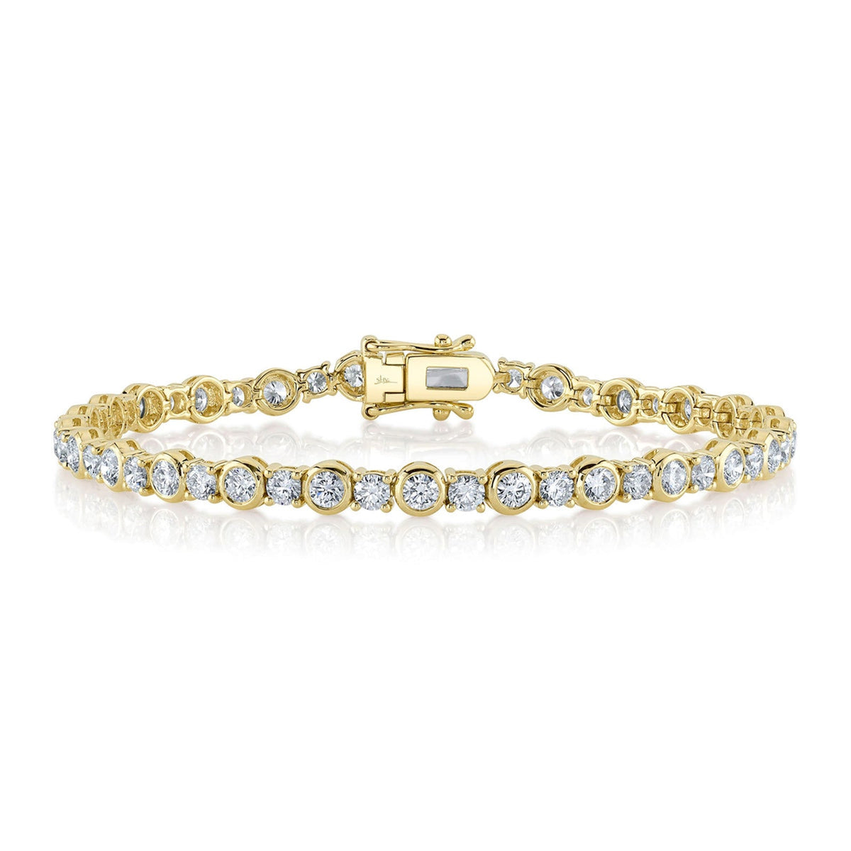 Shy Creation Diamond Bezel Tennis Bracelet 4.65 CT