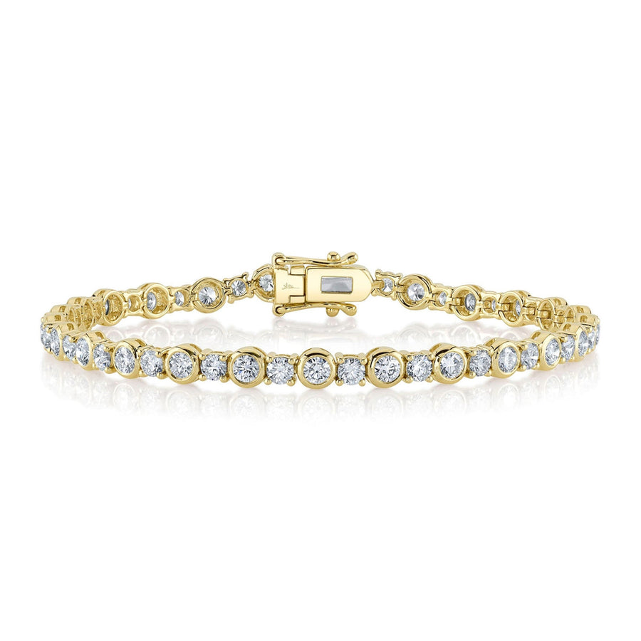 Shy Creation Diamond Bezel Tennis Bracelet 4.65 CT