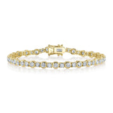 Shy Creation Diamond Bezel Tennis Bracelet 4.65 CT-Shy Creation Diamond Bezel Tennis Bracelet 4.65 CT