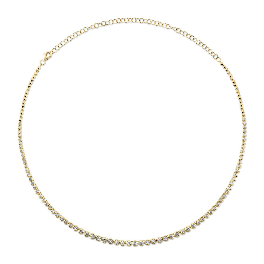 Shy Creation Diamond Bezel Tennis Necklace 2.00 CT - SC55021358V4Z18
