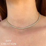 Shy Creation Diamond Bezel Tennis Necklace 2.00 CT-Shy Creation Diamond Bezel Tennis Necklace 2.00 CT - SC55021358V4Z18