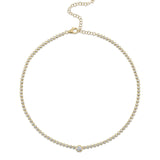 Shy Creation Diamond Bezel Tennis Necklace 2.89 CT-Shy Creation Diamond Bezel Tennis Necklace 2.89 CT