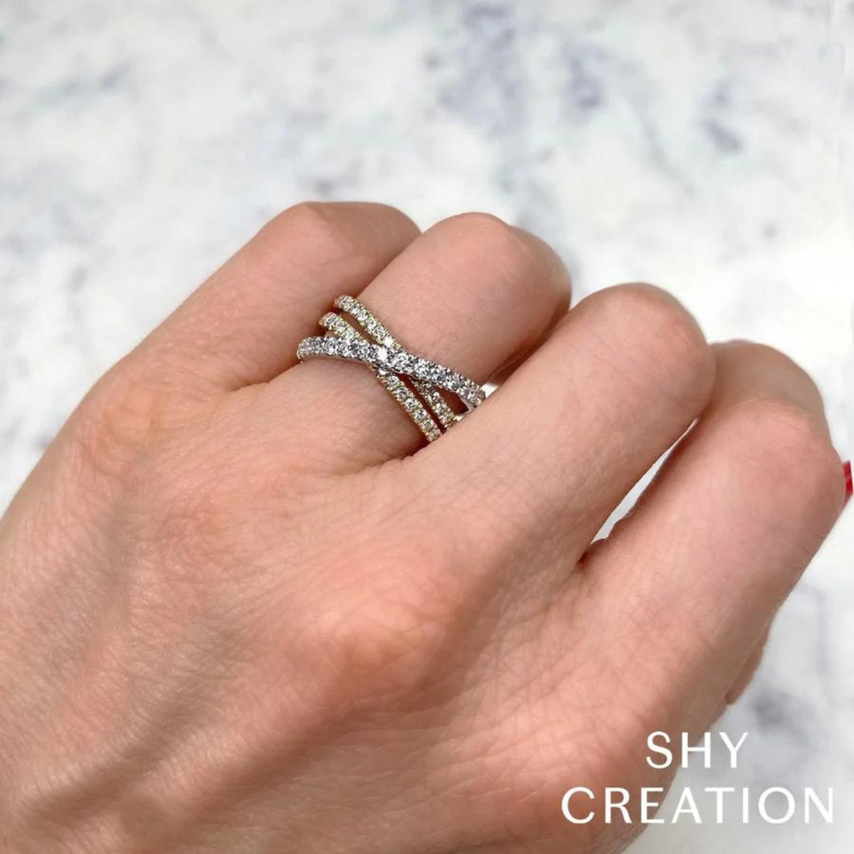 Shy Creation Diamond Bridge Ring - SC55024861
