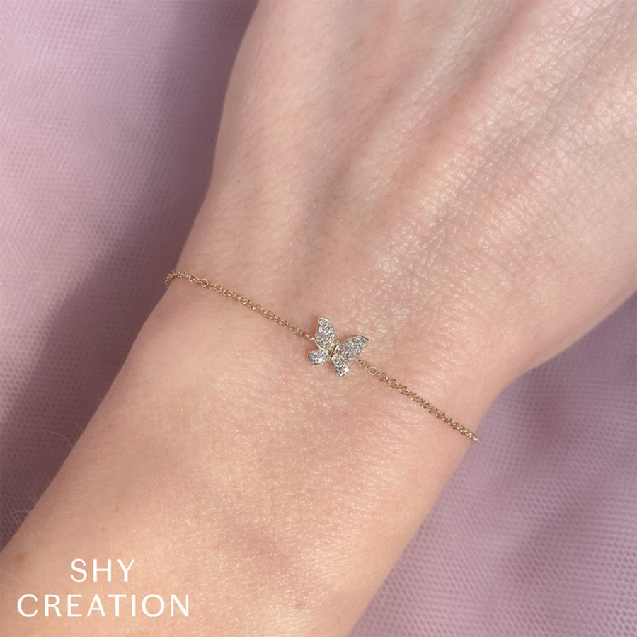 Shy Creation Diamond Butterfly Bracelet 0.08 CT - SC55025364