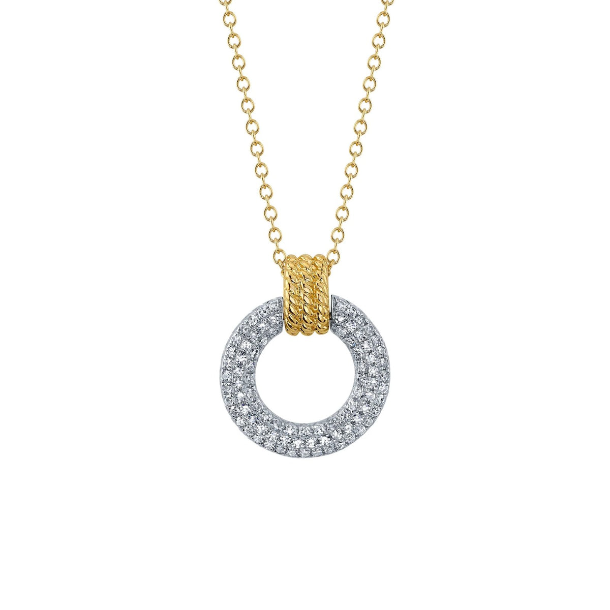Shy Creation Diamond Circle Necklace 0.18 CT - SC55024404