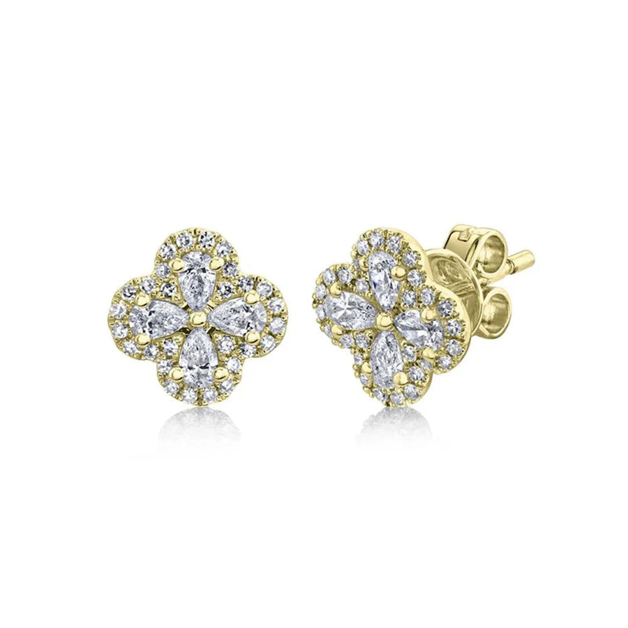 Shy Creation Diamond Clover Stud Earrings 0.60 CT - SC55019424