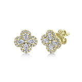 Shy Creation Diamond Clover Stud Earrings 0.60 CT-Shy Creation Diamond Clover Stud Earrings 0.60 CT - SC55019424