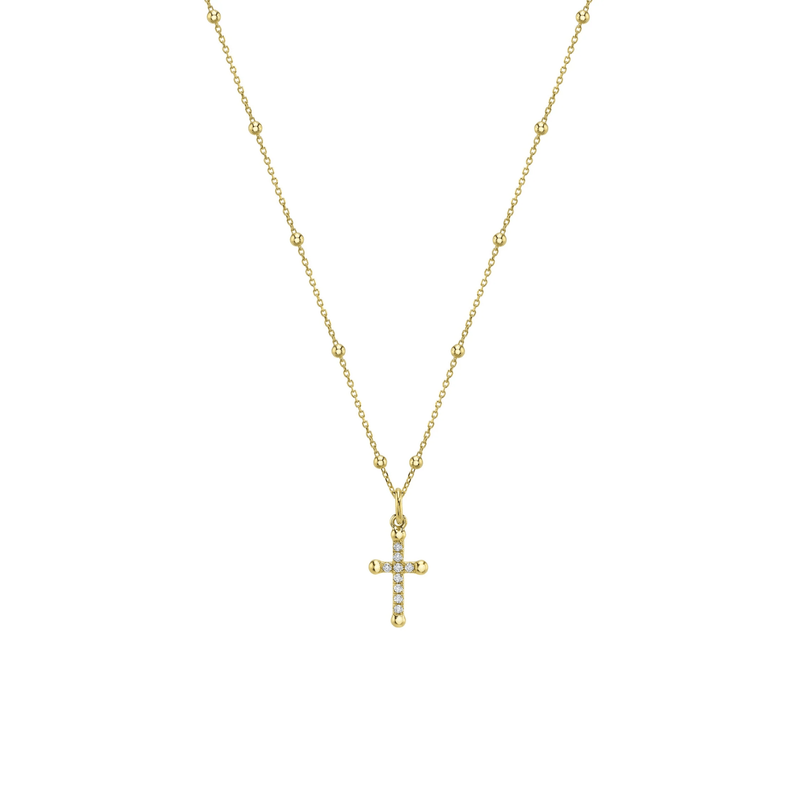 Shy Creation Diamond Cross Necklace 0.08 CT-Shy Creation Diamond Cross Necklace 0.08 CT - SC55028852