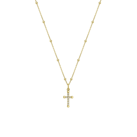 Shy Creation Diamond Cross Necklace 0.08 CT-Shy Creation Diamond Cross Necklace 0.08 CT - SC55028852